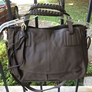 Luana Nadine Satchel Dark Taupe NWT
